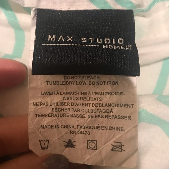 Max Studio Twin Bed Quilt Set Teal Floral Print - Picture 12 of 15